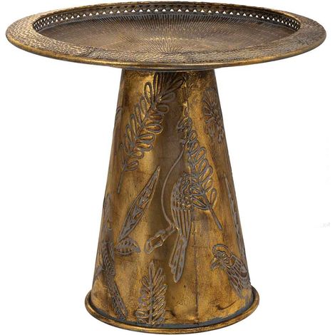 Mesa auxiliar de metal dorada 52.5x52.5x48.5