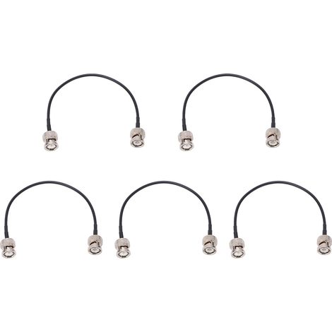 5PCS Câble BNC Mâle à Mâle Connecteur Q9 Coaxial RG58 50Ω pour Vidéo Surveillance (1/5)