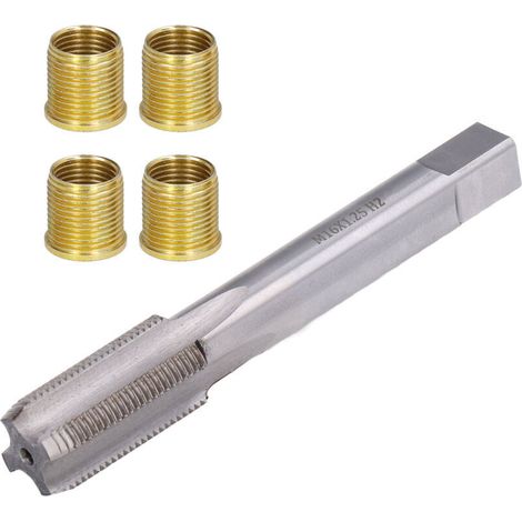 10 inserti M14x1.25 + maschio M16x1.25, kit di riparazione filettatura candele, kit professionale per motori a benzina e diesel (1/4)