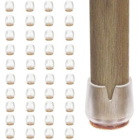 Filzfüße - 40 Stück - 12-16 mm Silikonpads für Möbel - Kratzfeste Spitzen - Stuhlgleiter - Bodenschoner - Rund XS (12-16 mm) (1/5)