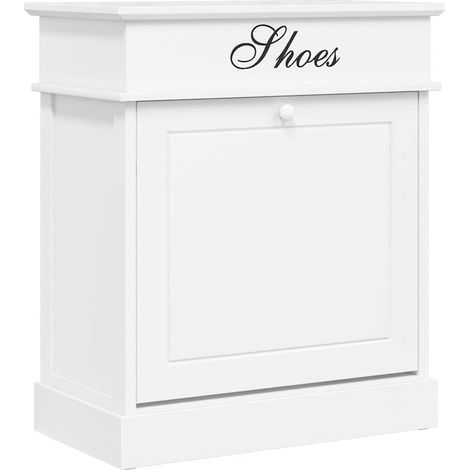 Zapatero de madera de Paulownia blanco 50x28x58 cm vidaXL