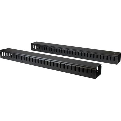 StarTech.com CMVER40UF - Panneau de gestion de câbles - Noir - Plastique - Acier - 40U - REACH - 100 mm