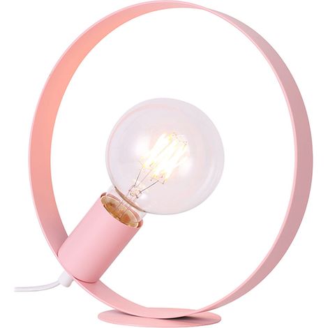 Candellux lampada da tavolo NEXO rosa metallo E27 40W
