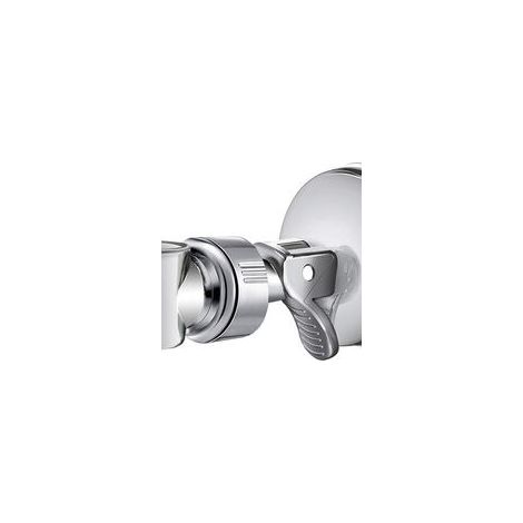 Support de douche universel, ventouse sans perçage, tige de douche à ventouse réglable, support de pommeau de douche rotatif à 360°, support de pommeau de douche mural universel, accessoires de douche (1/4)
