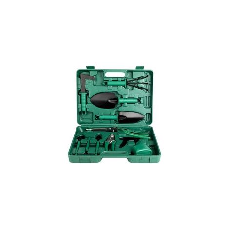 Gartenwerkzeug-Set, Handwerkzeuge für den Garten, Geschenk für Gartenliebhaber (10-teiliges grünes Gartenset) - Crezuo