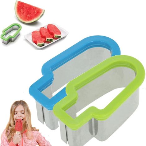 Stück Eiscreme-förmige Wassermelonen-Schneideform, Blockausstecher, Blau (1/5)