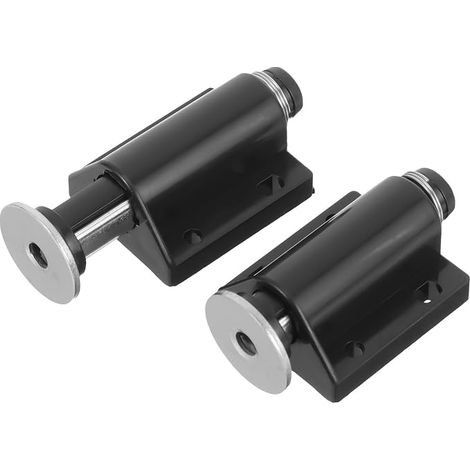 Loquet Magnétique Noir Plastique Porte D'armoire Poussoir à Pression 2pcs Protège Porte Cabinet Meubles Tv Tables Basses (1/3)