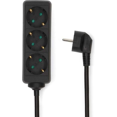 Nedis Steckdosenleiste / Schutzkontakt / Typ F (CEE 7/7) / 3-Wege / 3.00 m / 3680 W / 16 A / Schwarz