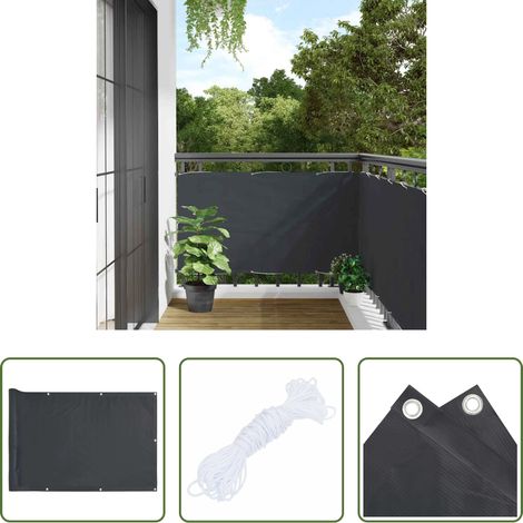Sichtschutz für Balkon - Balkon-Sichtschutz Anthrazit 600x120 cm PVC (1/5)