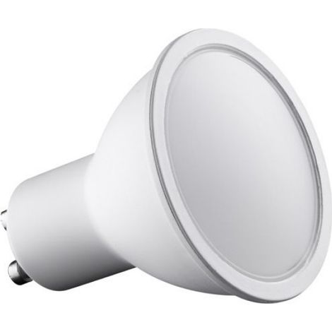 Ampoule LED GU10 5W 220V 400 lumens, diffuseur blanc laiteux, 6000K (6 diffuseurs, lumière blanche froide) (1/4)