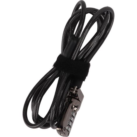 Câble antivol réinitialisable à code 4 chiffres pour ordinateur, bureau, projecteur et écran LCD (1/5)