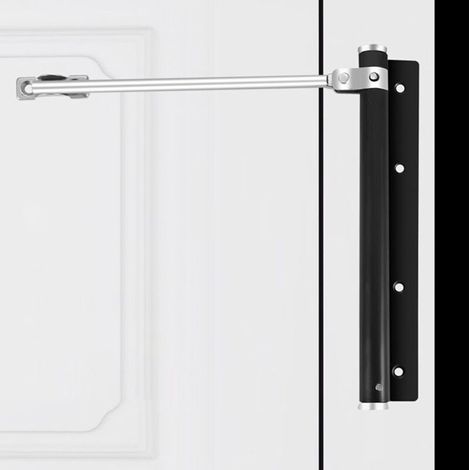 Ferme-porte en acier inoxydable pour portes en bois/aluminium, ferme-porte automatique réglable, amortisseur de ressort invisible, quincaillerie à fermeture automatique (1/5)
