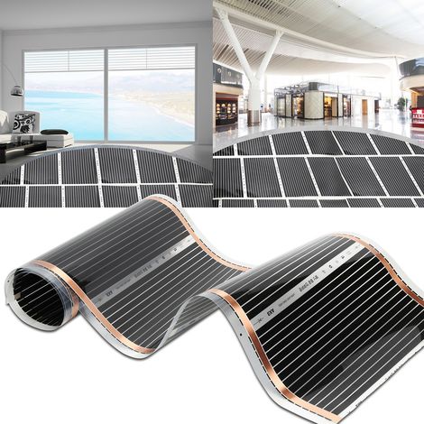 SWANEW Foglio di riscaldamento a pavimento elettrico a infrarossi 10 pezzo-Set 220W/m2 adatto per 10m2 2x0,5m per pezzo