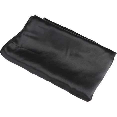 Nappe rectangulaire 145 x 320 cm, résistante aux taches, noire, idéale pour banquets, mariages et fêtes. (1/4)