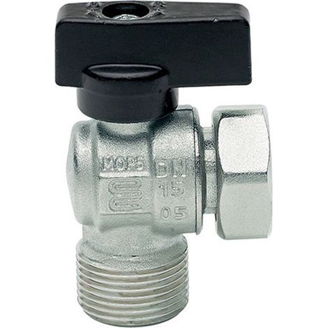 Rubinetto acqua a squadro M/F in ottone da 3/4" con girello enolgas