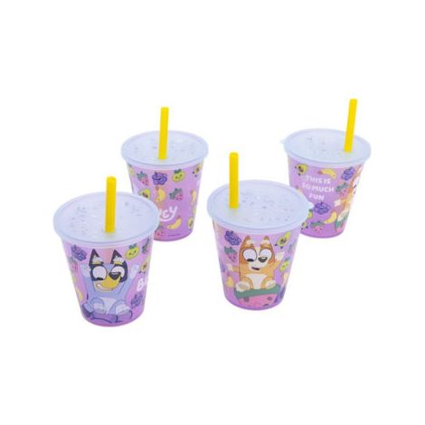 SET 4 PZ VASOS CAÑA PP 285ML JOY BLUEY