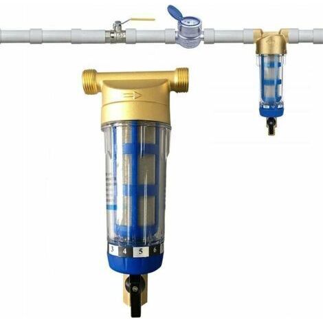 Filtre à sédiments réutilisable - Préfiltre à eau - Filtre à sédiments - Préfiltre micron - Accessoire purificateur d'eau - Pour tuyau d'eau de puits - Filtre à sédiments( 1/2") (1/5)