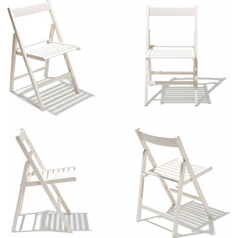 Q.TA' 4 SEDIA PIEGHEVOLE LIBERTY BIANCO (1/2)