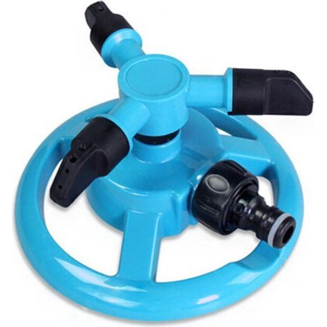 Automatischer 360-Grad-Gartensprenger, rotierender Rasensprenger, rotierende Düse, Wassersprühsystem, Gartensprengersystem, einfach zu installieren und langlebig (Farbe: (blau)) (1/4)