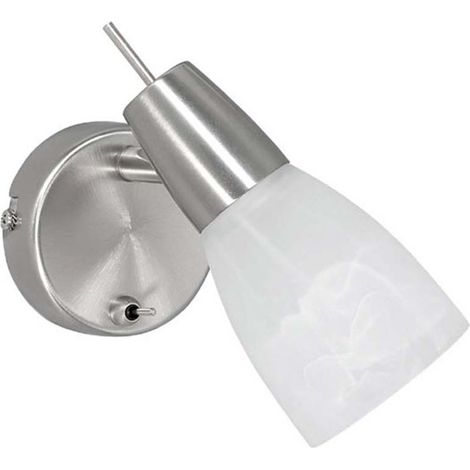 Applique lampada da parete soggiorno punto luminoso orientabile 1 luce LED H 18 cm (1/5)