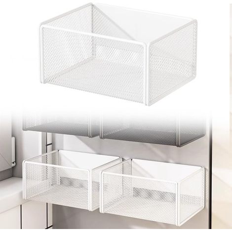 Dailygoods，Organizador de cocina magnético，Cesta de almacenamiento，Apto para superficies magnéticas，Cesta de almacenamiento magnética (1/5)