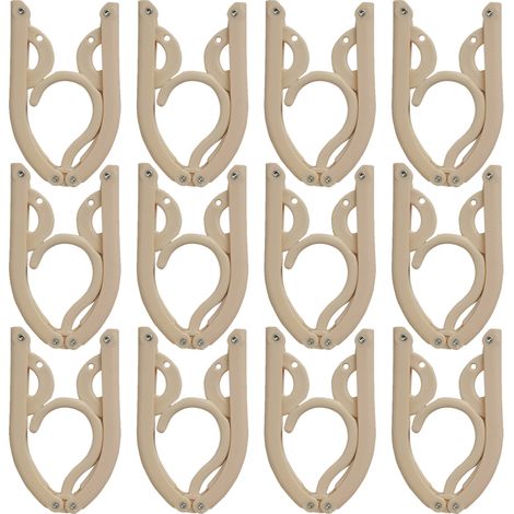 Percha Plegable Para Viaje - Plástico - 12 Unidades - Para Ropa de Adultos y Bebés - Compacta y Ligera (1/5)