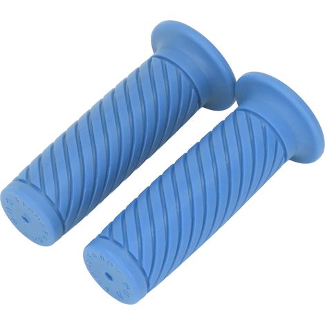 Set mit 2 Motorradgriffen (links und rechts), 22 mm und 24 mm, rutschfest, aus Gummi, universell, für Motorräder, Quads, SSVs und ATVs (blau). (1/5)