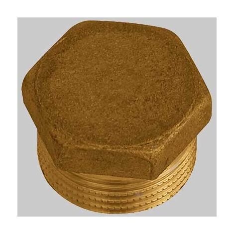 TAPPO MASCHIO ESAGONALE OTTONE GIALLO - 1/4