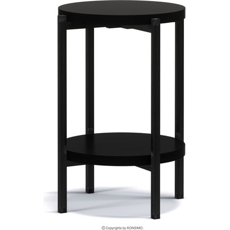 KONSIMO GERIS Couchtische Wohnzimmertisch Spanplatte, schwarz (1/2)