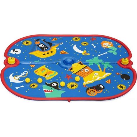 TrAdE Shop Traesio - Tappetino Gonfiabile Pirata Spruzzi Pirate Paraside 170x140cm +2 Anni Giardino 52725 -