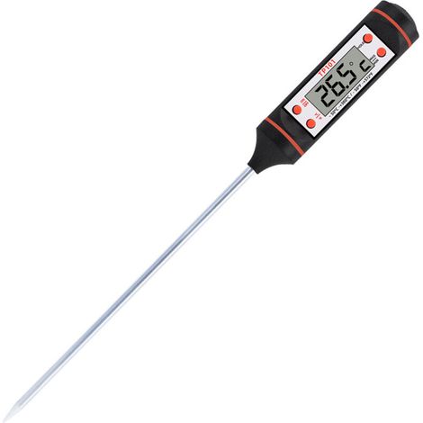 Thermomètre de cuisine et de barbecue – Rouge et noir – (1/4)