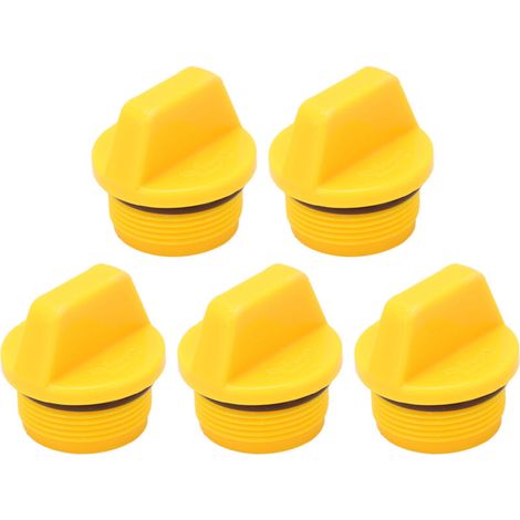 5 pièces Bouchon de Remplissage d'Huile Universel ABS Résistant pour Moteur Hors-Bord Hidea 4 Temps Jaune