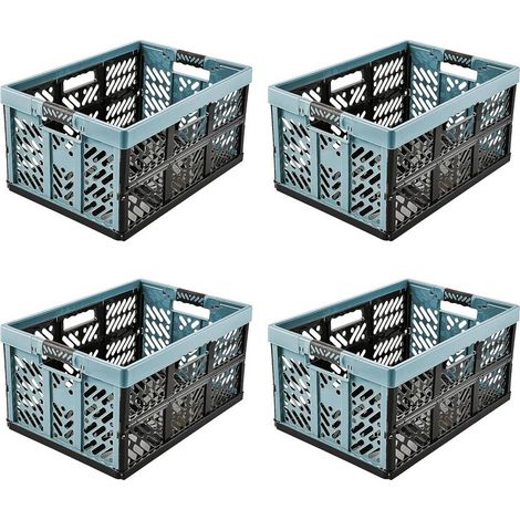 Casier Pliant Professionnel avec Poignées Souples Lot de 4 (1/5)