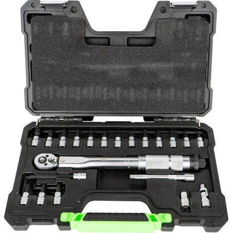 JBM54269 boîtier 21 bits et adaptateurs 1/4" avec clé dynamométrique (1/4)