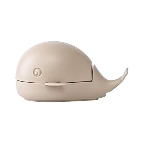 Bonito cepillo de limpieza con forma de ballena, ideal para ropa, alfombras y limpieza del hogar. Fabricado con cerdas de polietileno moldeadas de una sola pieza, este cepillo no suelta pelo (beige).