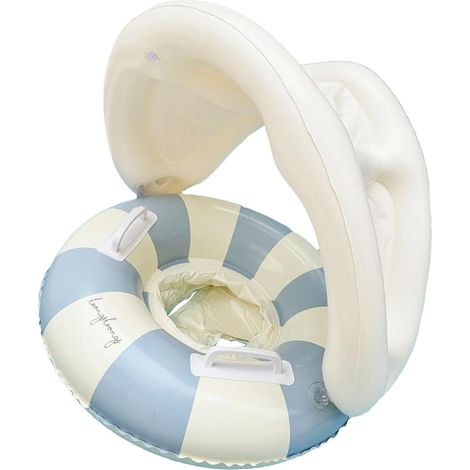 Flotteur Bébé Piscine - 1 Unité - PVC Souple - Auvent Amovible UPF 50 - Plage et Jardin - 6 Mois à 4 Ans (1/5)