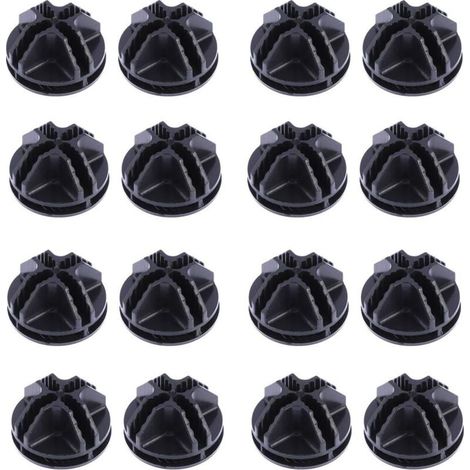 Lot DE 20 Fils Cube Plastique Connecteurs pour Cubes de Rangement Rayonnage et Armoire modulaire Organiseur Dressing Fermoir Boucle Clip (Noir) (1/5)