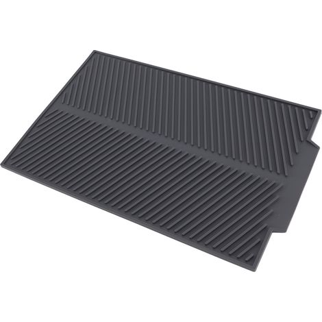 Tapis d'égouttage en silicone antidérapant et antichoc, facile à nettoyer, pour égoutter la vaisselle, les bols et les fourchettes (L 43 x 33,5 cm). (1/5)