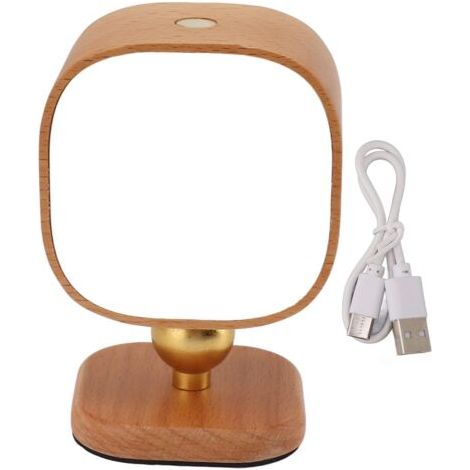 Applique Murale Magnétique en Bois, Veilleuse Carrée Portable, Veilleuse Murale à intensité Variable, Appliques Murales, 3 Options de Température de Couleur pour Chambre à (1/5)