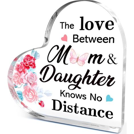 Plaque acrylique cœur décoratif, décoration bureau à poser, cadeau souvenir(10 cm) (1/4)