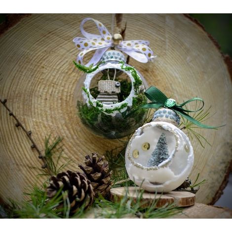 Alberi di Natale decorativi verdi, 8 cm, 2 pezzi. (1/5)