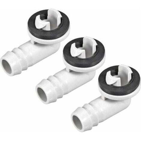 Raccord coudé pour tuyau d'évacuation de climatiseur (15 mm) - Pièces pour climatiseurs mini-split et de fenêtre (lot de 3) (1/4)