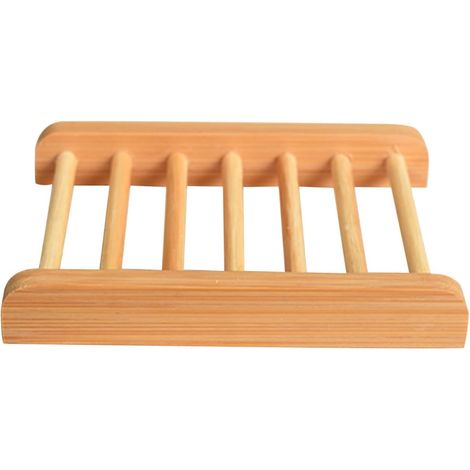 Porte-savon et plateau à savon en bois, grand modèle avec égouttage. (1/5)