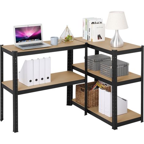 Homevive Estantería Estante de Almacenamiento con 5 Baldas Estante Industrial 180 x 90 x 40 cm Negro (1/5)