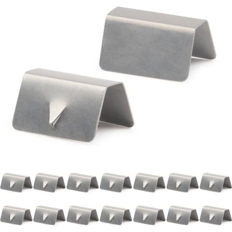 16 clip deflettori antivento in acciaio inox, elementi di fissaggio per canali di protezione antivento e antipioggia dell'auto