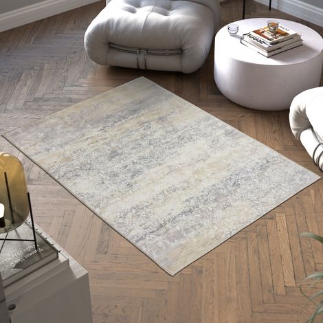 Tapis design vintage à poils courts lavable antidérapant 120x170cm