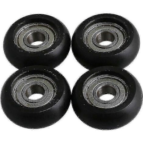 4 jeux de poulies de guidage en acier à roulement noir 8x32x12mm
