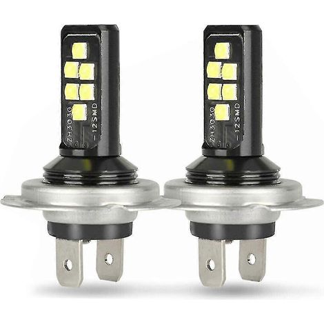 Kit de 2 ampoules LED H7 neuves pour phares, feux de croisement/route, 220 W, 60 000 lm, ultra-lumineuses, blanc 6 000 K. (1/5)