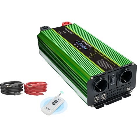 Inversor, onda sinusoidal pura, 4000 W de potencia continua, pantalla LCD verde (a), certificación Europe-c, alimentación DC24V-a, AC220V-240V-c. (1/2)