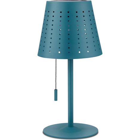 Paco Home Stehlampe In- und Outdoor Tischlampe Akku Garten Terasse Aufladbar RGB Blau, Tischleuchte 2 (Akku)